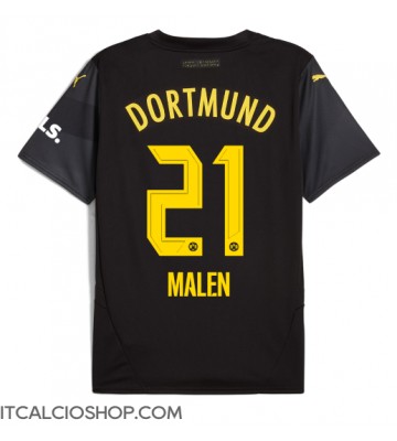 Borussia Dortmund Donyell Malen #21 Seconda Maglia 2024-25 Manica Corta